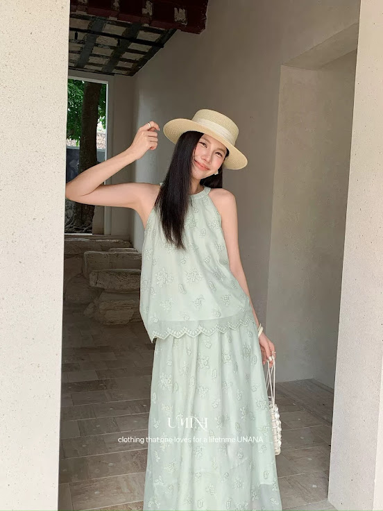 Lucas - Set áo yếm thêu ren + chân váy xòe dáng dài MD.STUDIO_thumbnail_4