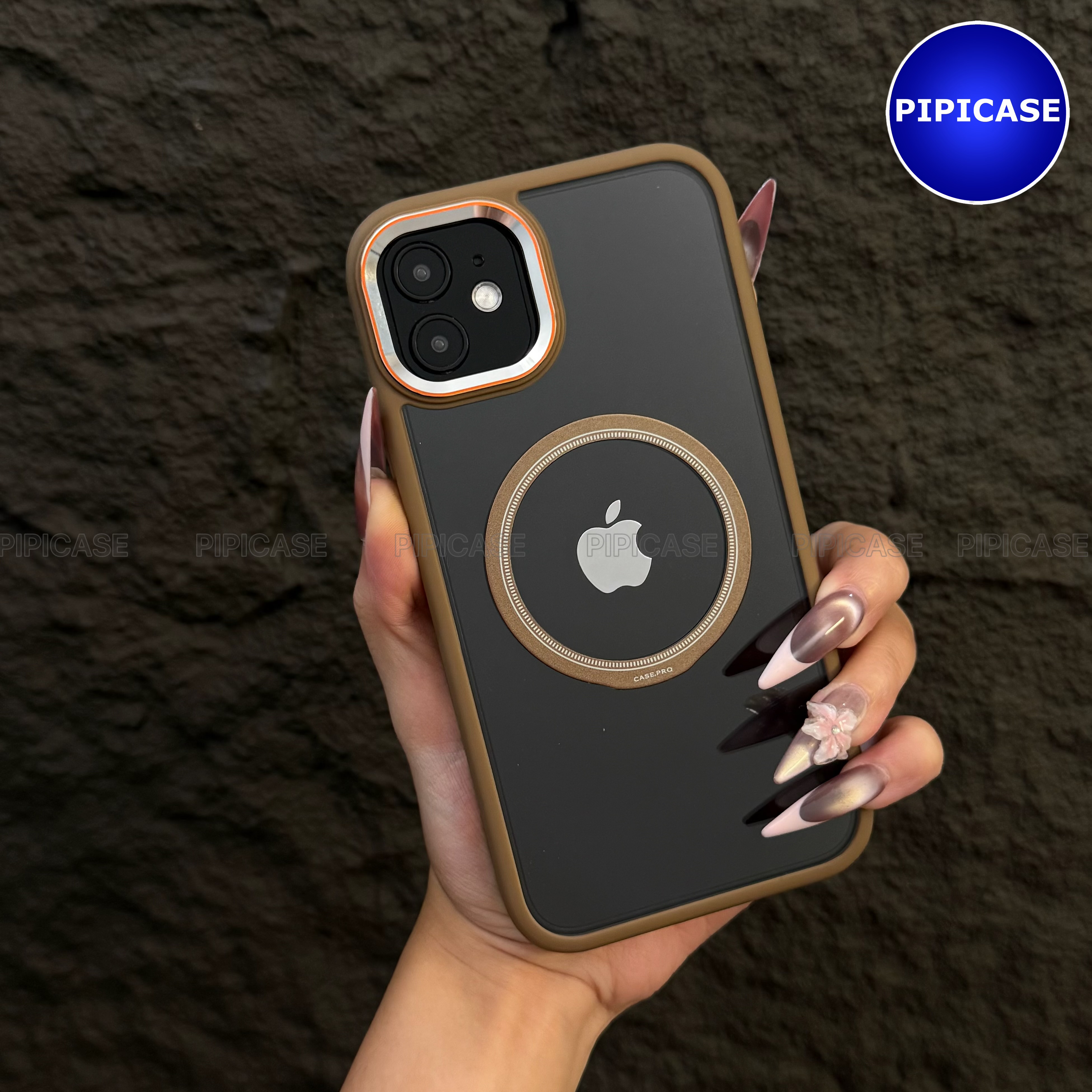 Ốp Lưng iPhone 12 - Wigu - Nâu