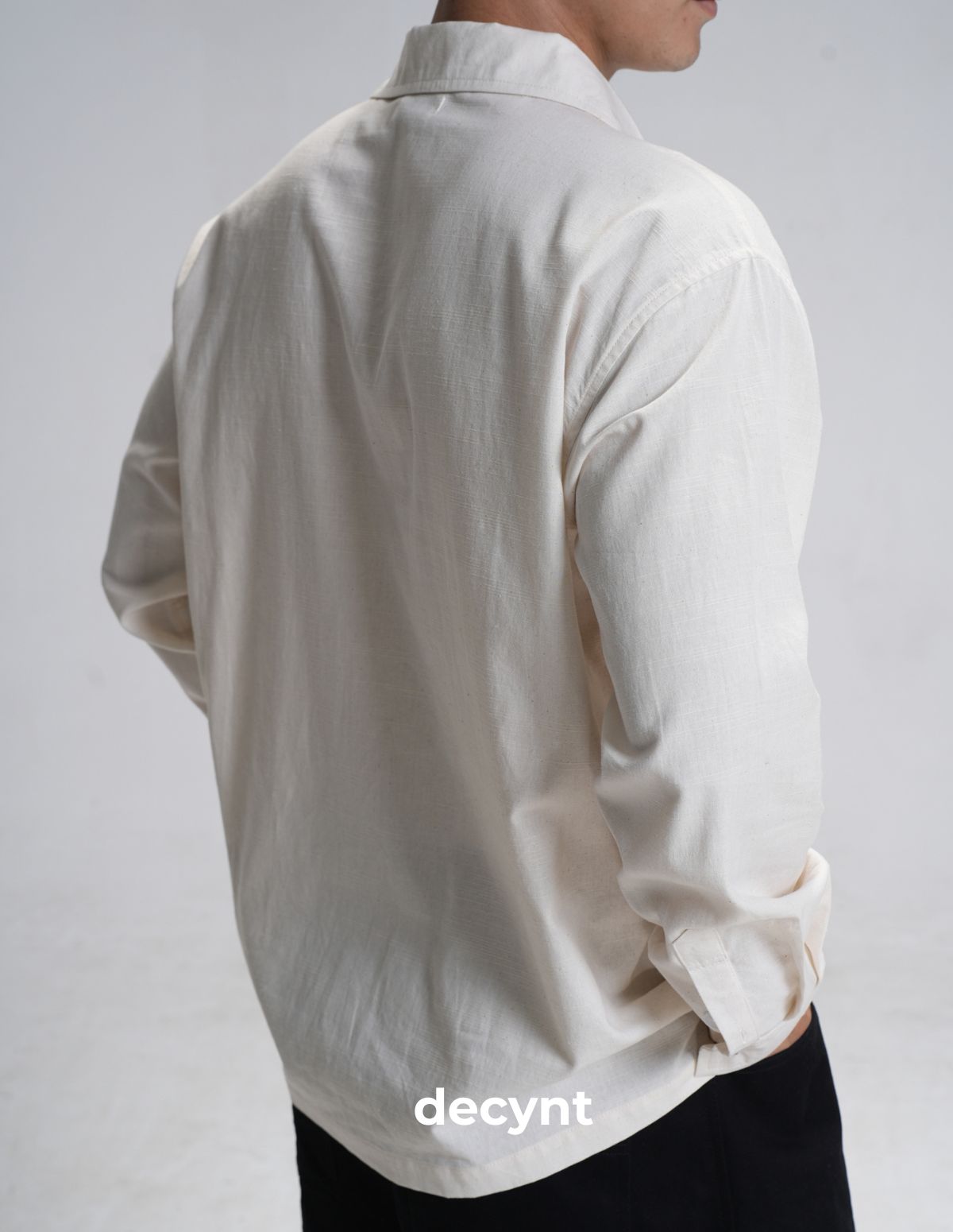 Linen Popover Shirt decynt - Áo sơ mi tay dài chất liệu linen cotton chui đầu, xẻ 2 bên_thumbnail_17