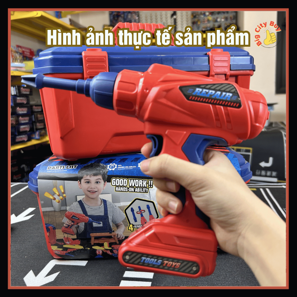Bộ Đồ Chơi Dụng Cụ Sửa Chữa Working Toys Máy Khoan Điện Hộp Công Cụ Lắp Ráp Kỹ Sư Xây Dựng Cho Bé BigcityBuy 339BDC_thumbnail_8