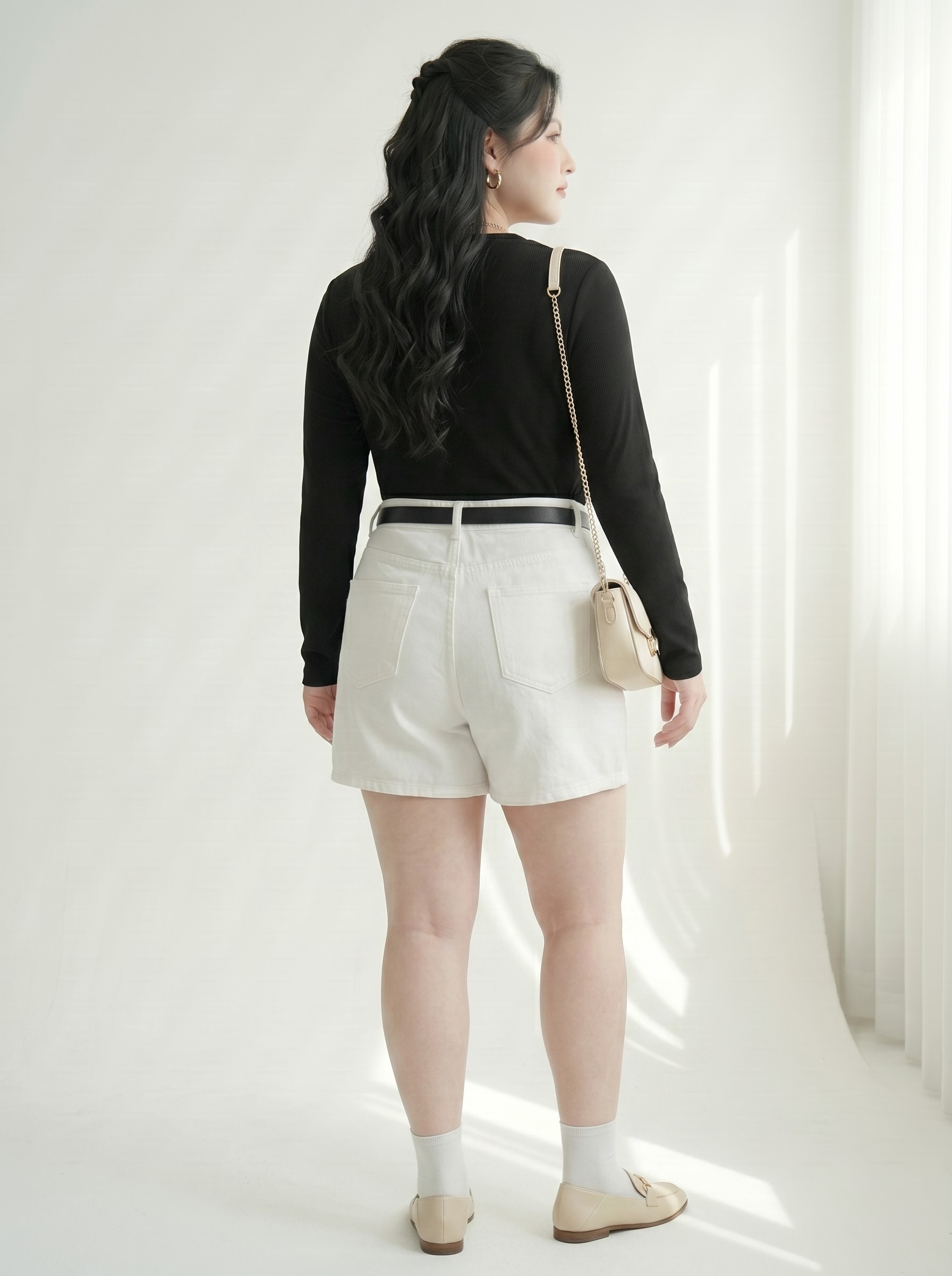 Quần Short Jean Lửng Rách Bigsize Dài 40 Dễ Phối - Trắng - Vừa 55-90kg - T-QSJ4024_thumbnail_2