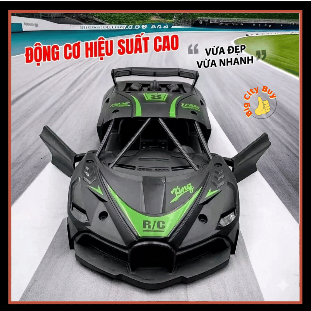 Xe Ô Tô Điều Khiển Từ Xa Bugatti Mini Có Vô Lăng, Xe Đua Tốc Độ Đồ Chơi Cho Bé Cực Ngầu BigcityBuy 337XOT