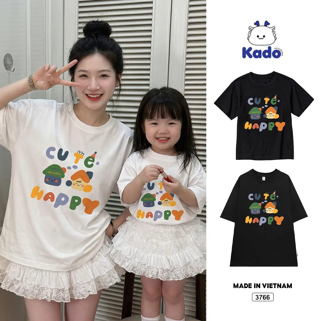 Áo thun bé và ba mẹ Happy Family Kado 3766