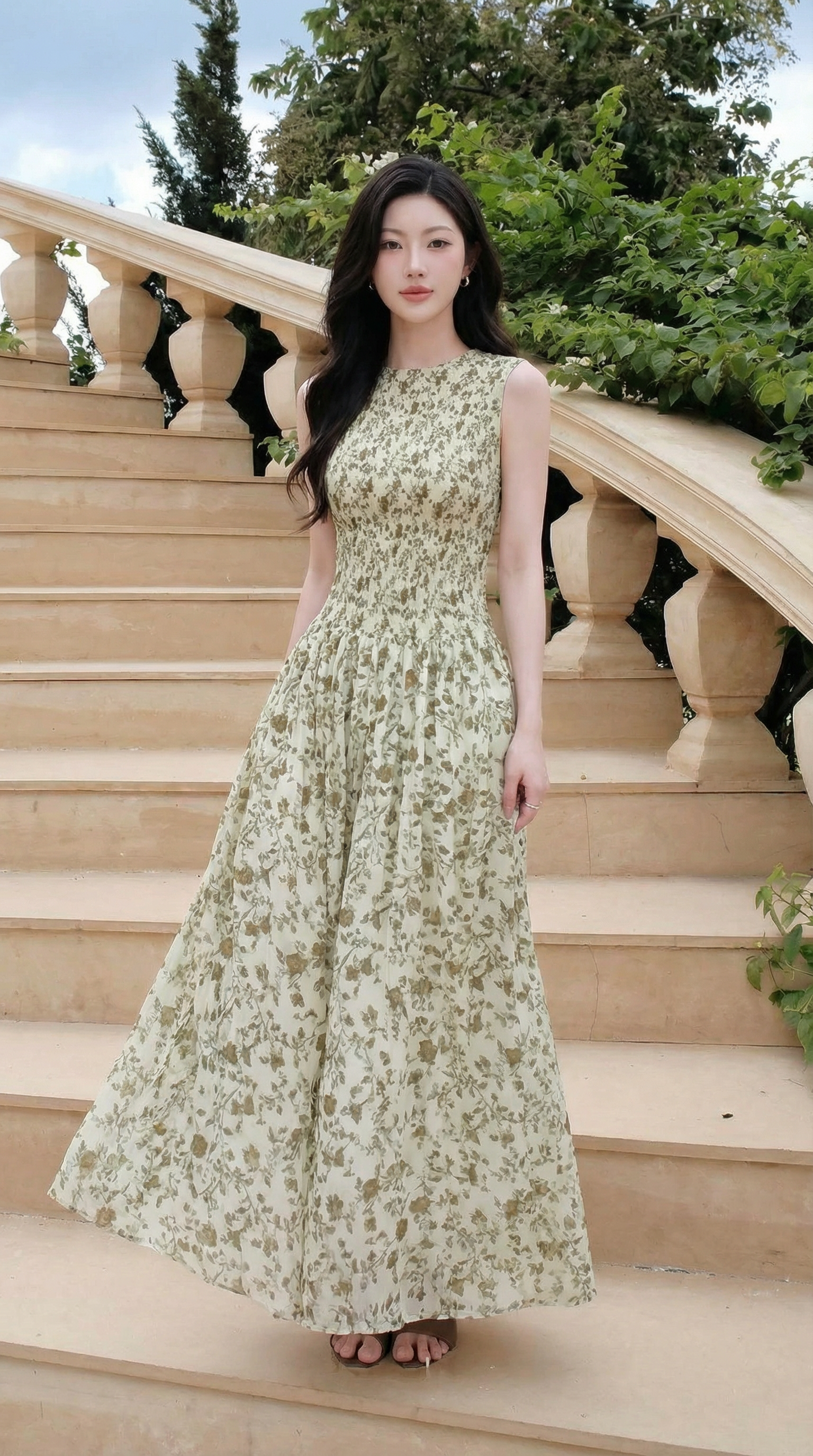 Đầm Hoa Nắng Thu-MV074