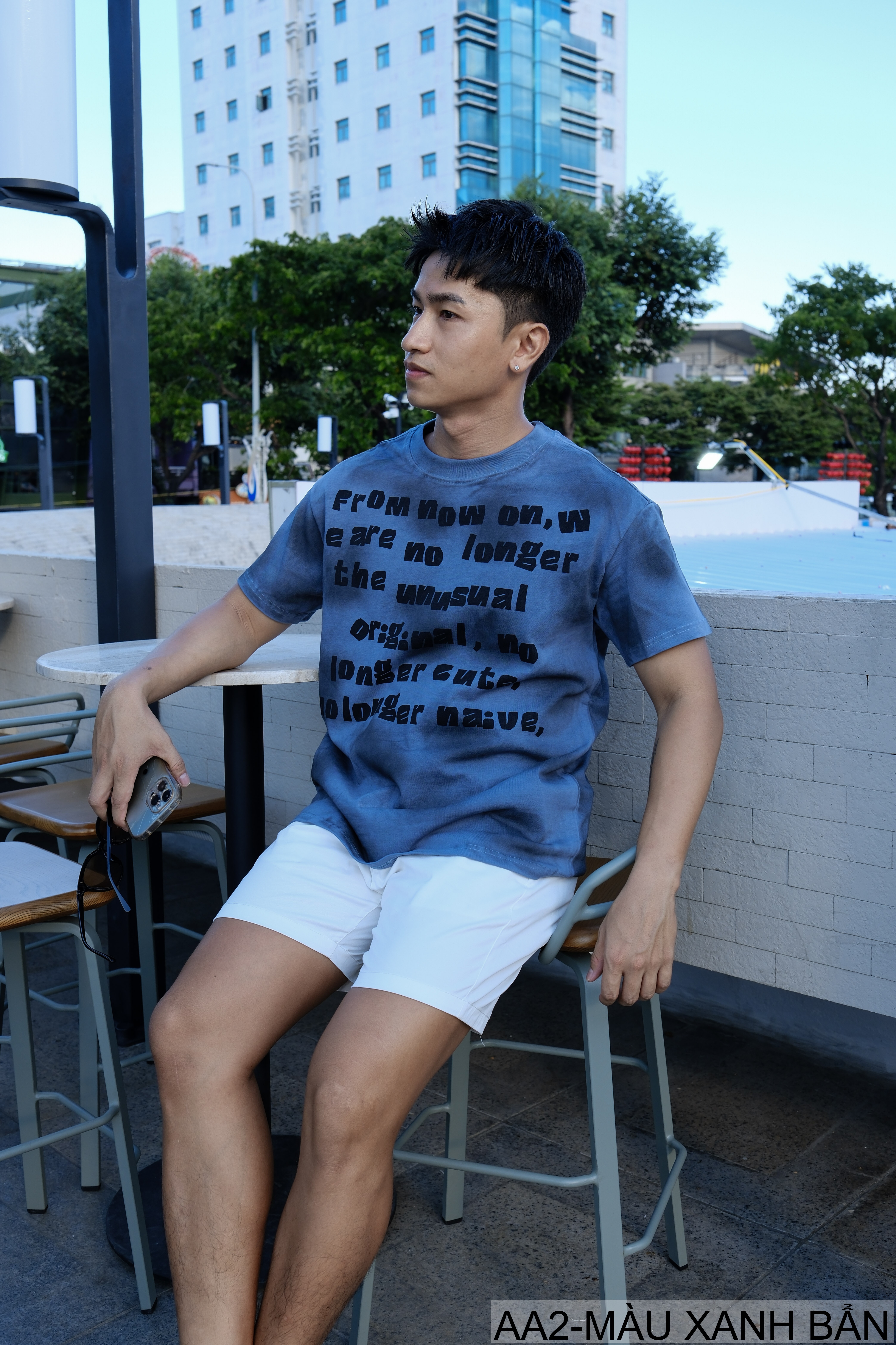 AA2 - Áo thun nam cổ tròn tay ngắn phong cách retro streetwear, chất cotton mềm, dáng rộng, màu Xanh Bẩn & Đỏ Bẩn_thumbnail_17