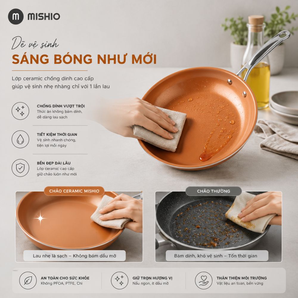 Chảo Chống Dính Đáy Từ Mishio Size cm MK430 - Chống Dính Gốm Cao Cấp, An Toàn Sức Khỏe, Dùng Cho Mọi Loại Bếp_thumbnail_2