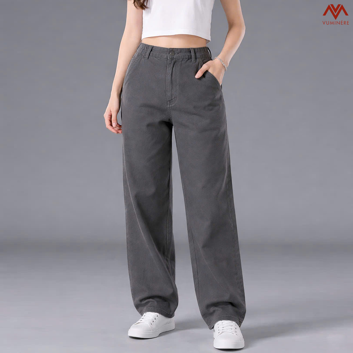 Quần Jeans nữ dáng suông rộng ( GG8 )