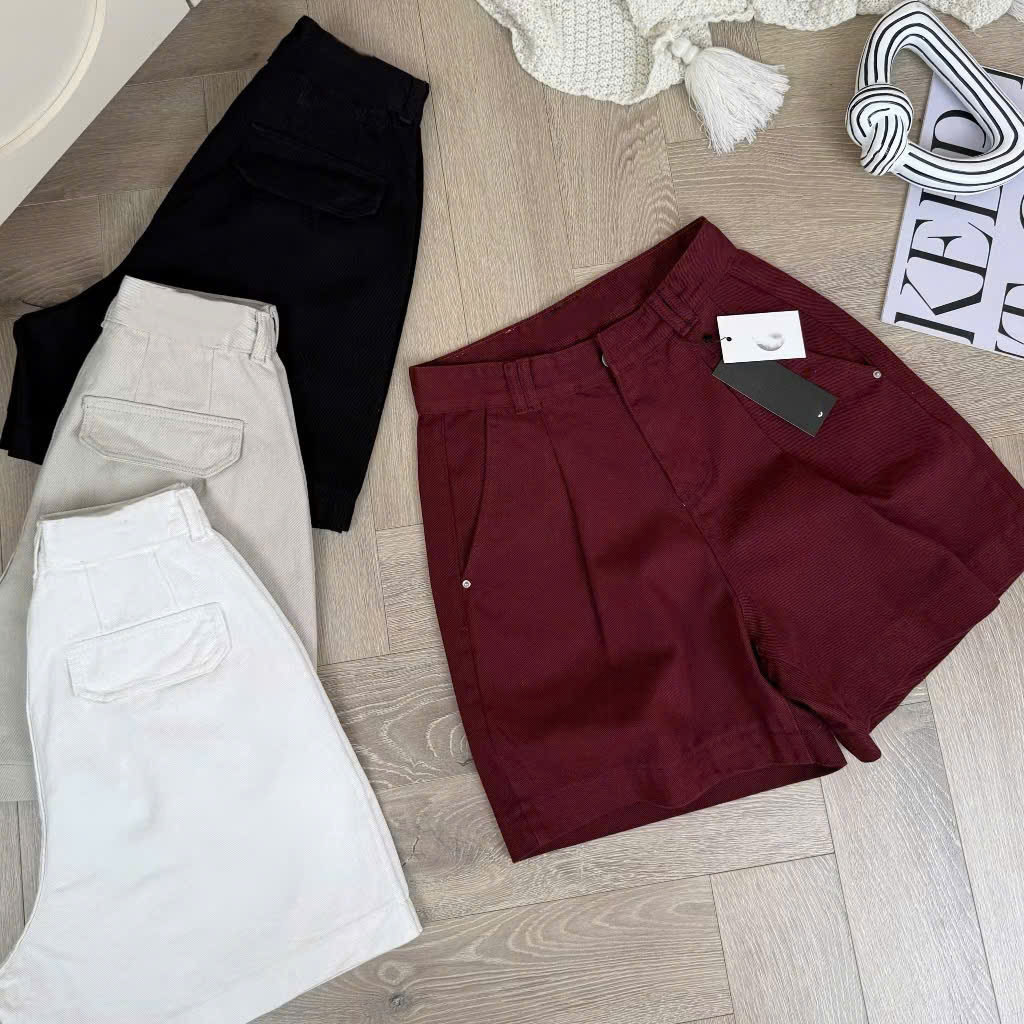 Short Kaki Nữ Trơn ngố đai đôi túi xéo NT.3264CN (B) (0687)_thumbnail_1