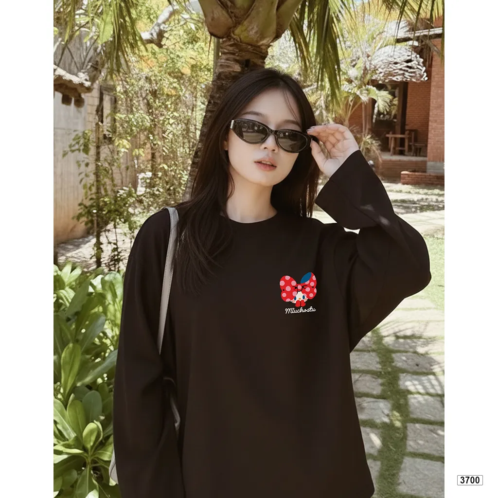 Áo thun nữ tay dài form boxy kittty dễ thương Miuch 3700_thumbnail_6