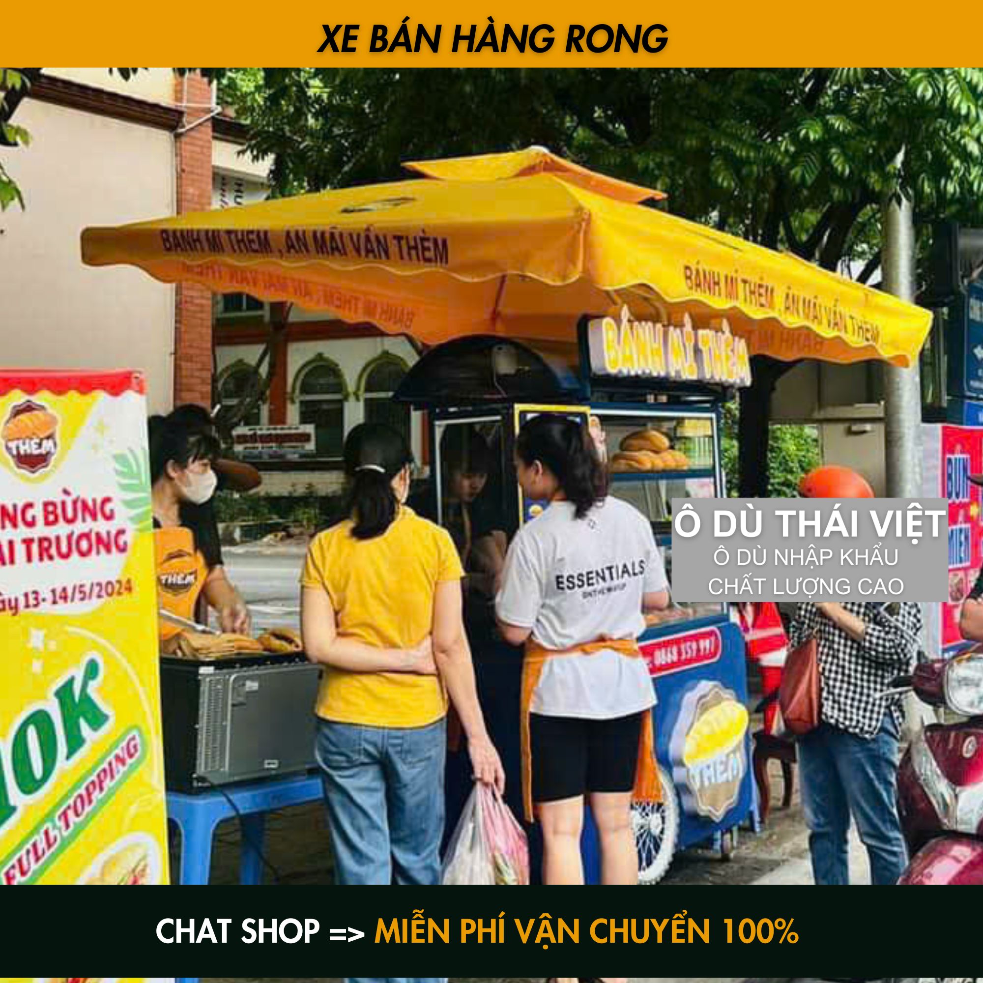 Dù che lệch tâm vuông ngoài trời rộng 2,5x2,5m HÀNG NHẬP KHẨU CAO CẤP vải dù polyester chống thấm tuyệt đối_thumbnail_7