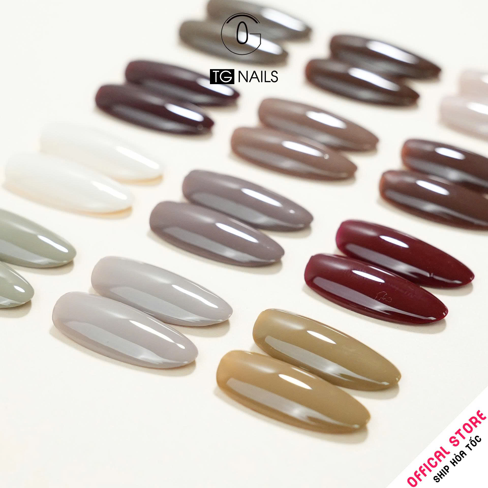 Sơn móng TG Nails gel. Khối lượng tịnh: 10g/ lọ. Nhãn hàng TG nail gel - Combo 12 màu Nâu CAFE_thumbnail_5