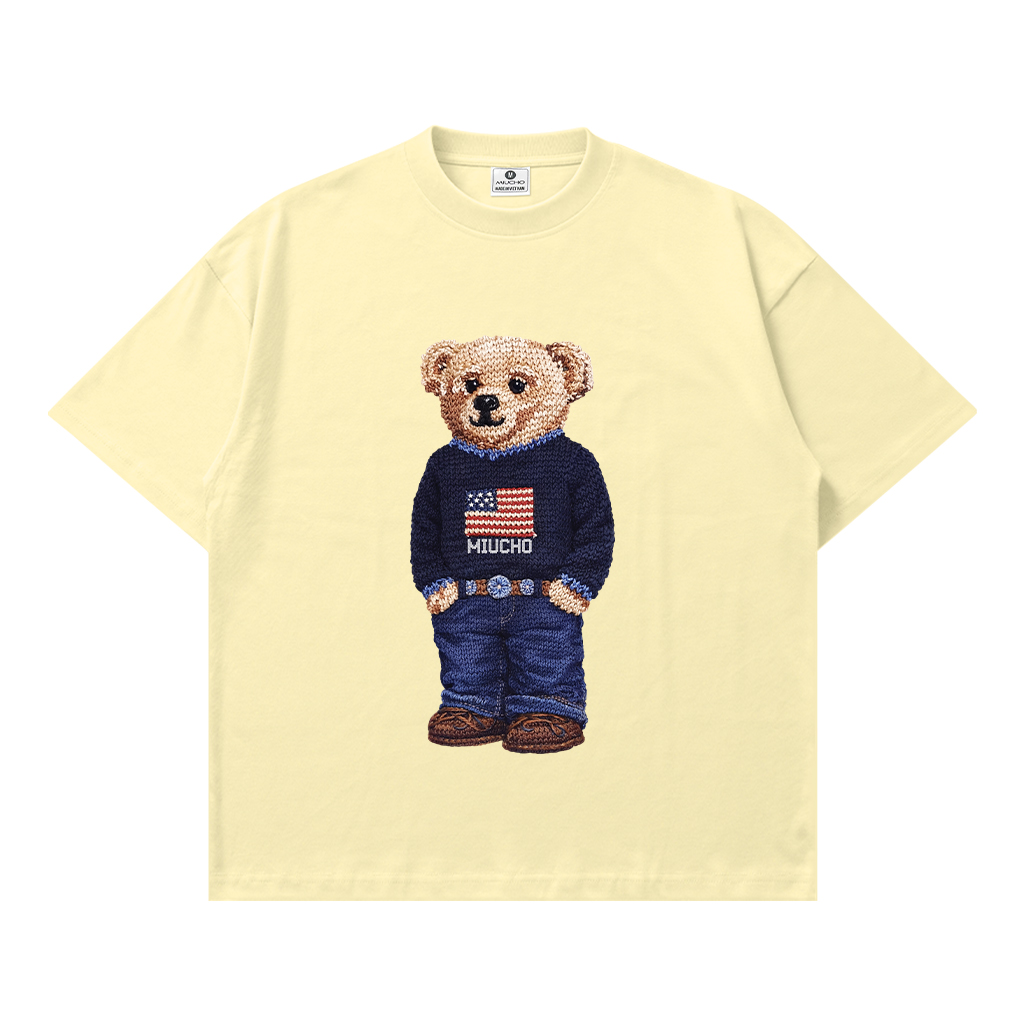 Áo thun boxy nam nữ Teddy đứng form Miucho 3460_thumbnail_6