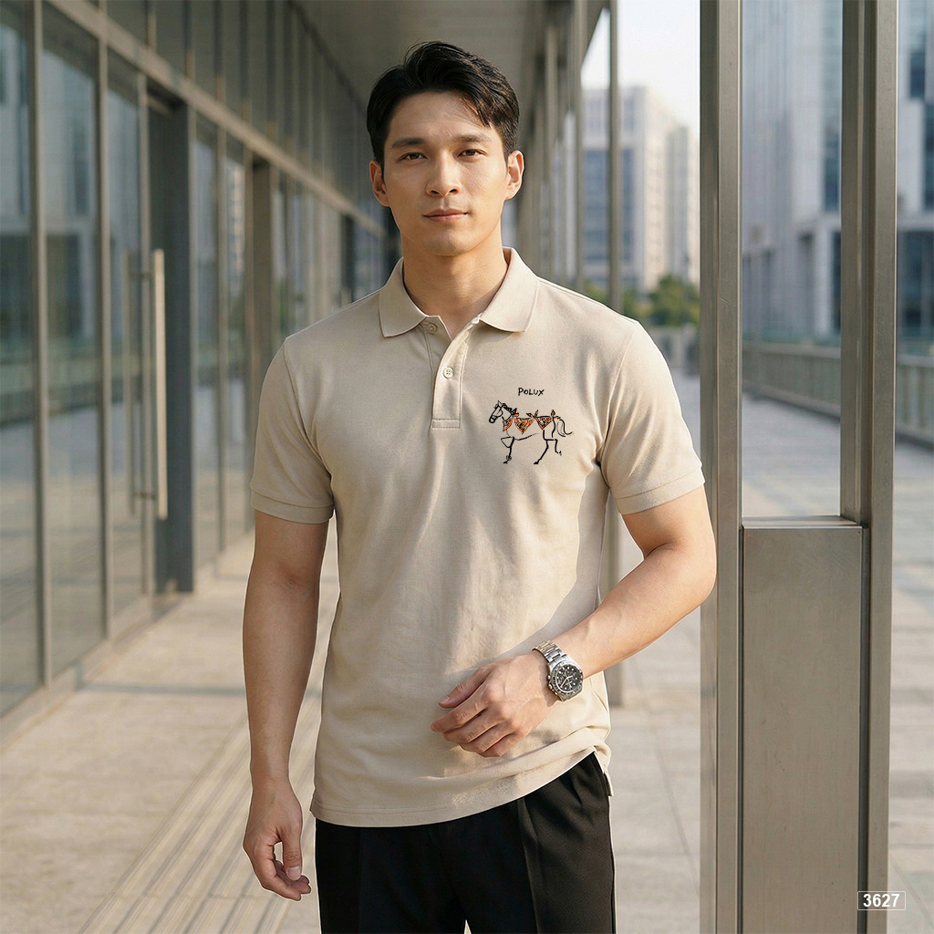 Áo polo chất poly dày dặn đứng form in họa tiết Polux 3627_thumbnail_4