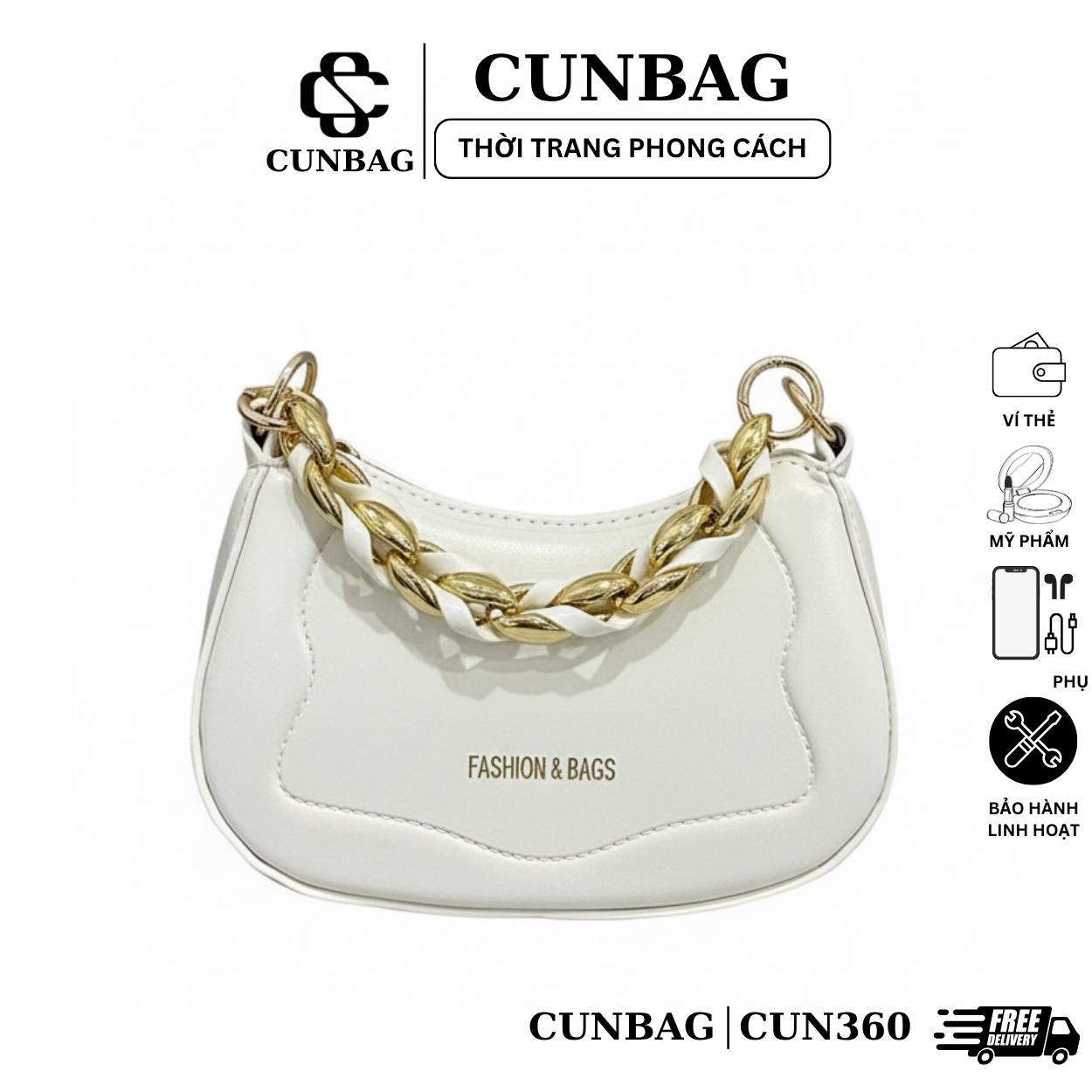 Túi Xách Nữ Dáng Thuyền Phối Dây Kiểu Cầm Tay Đeo Vai Đeo Chéo Bag Da CUN360