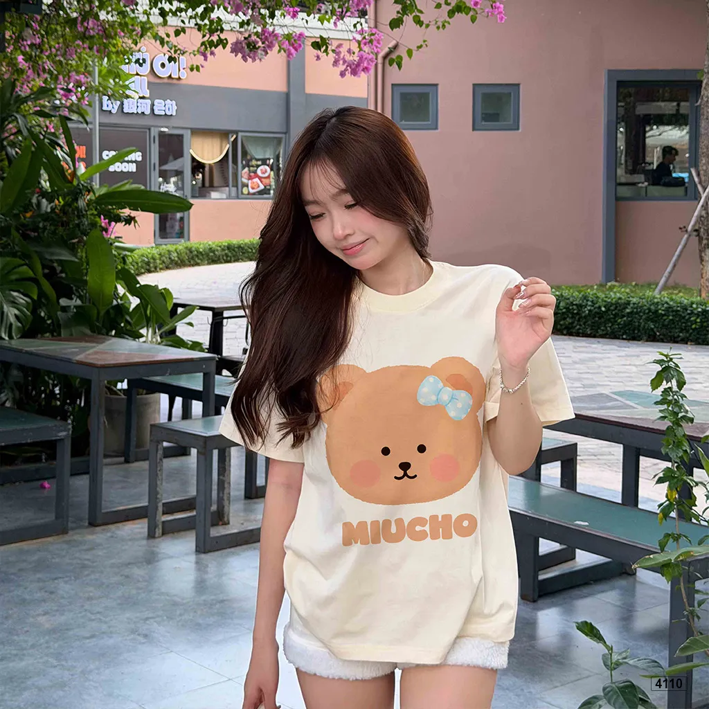 Áo thun boxy nữ Gấu Teddyy xinh yêu Miucho 4110_thumbnail_4