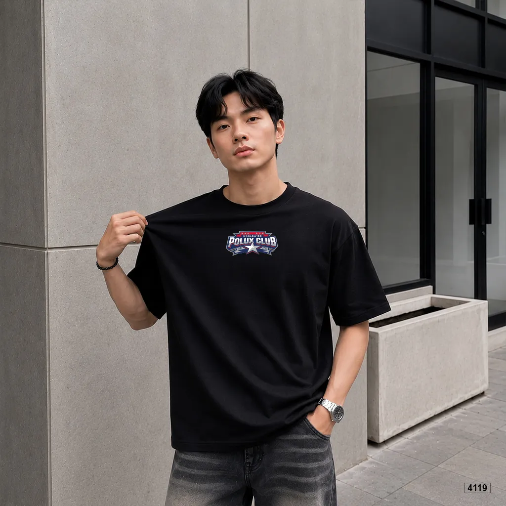 Áo thun nam form rộng street style cá tính Polux 4119_thumbnail_4