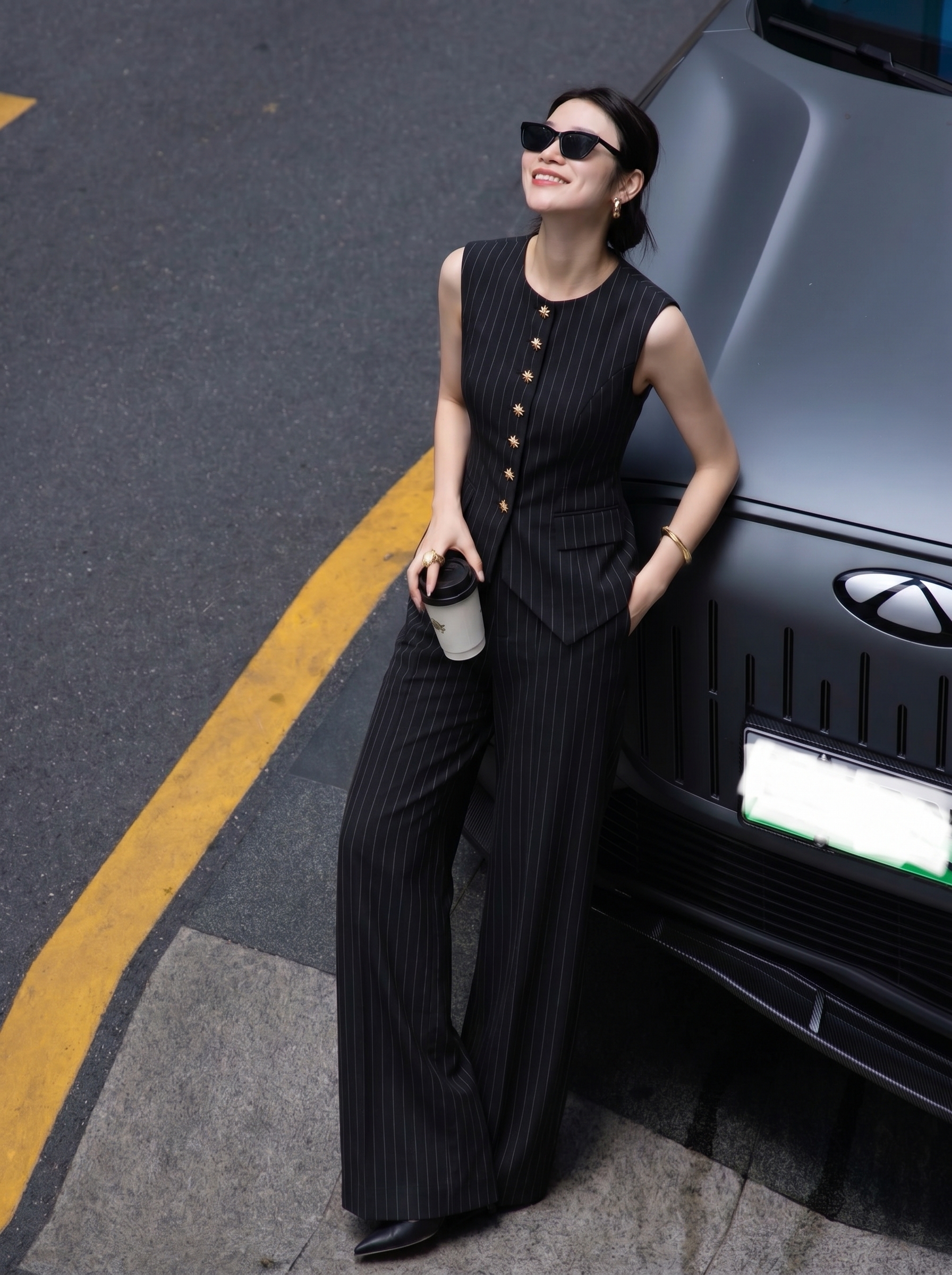 Bộ vest gile kẻ 26504 đen_thumbnail_2