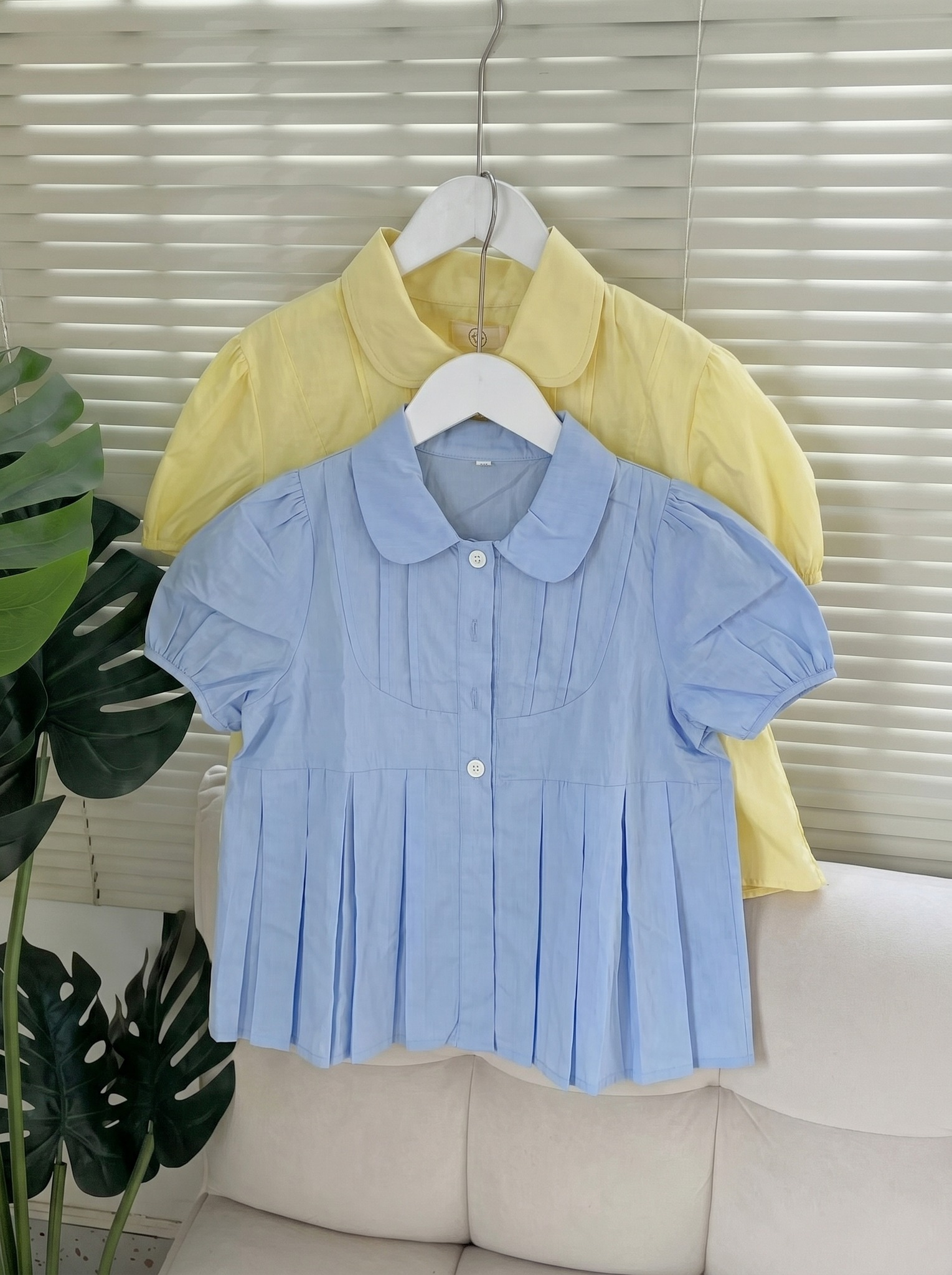 Áo Sơ Mi Nữ Kiểu tay bồng chít vòm ngực x.li lai AH.5419 (C) (0687) - Freesize_thumbnail_5