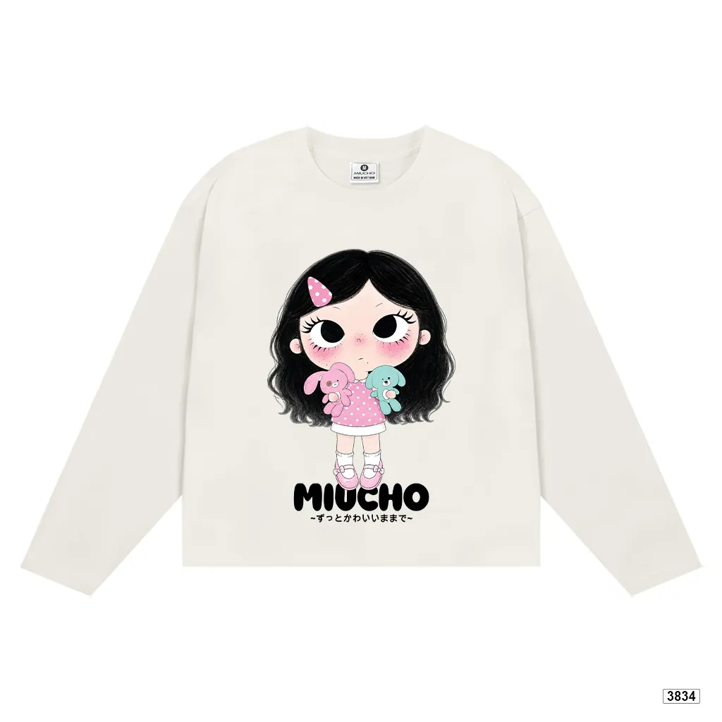 Áo thun boxy tay dài Baby Girl raglan mix màu Miucho 3834_thumbnail_9