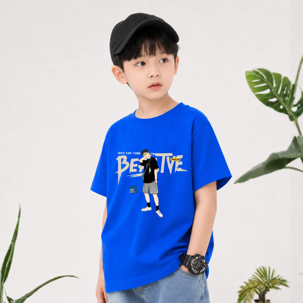 Áo phông bé trai hình cậu bé LOZA KIDS - Mã AT3624