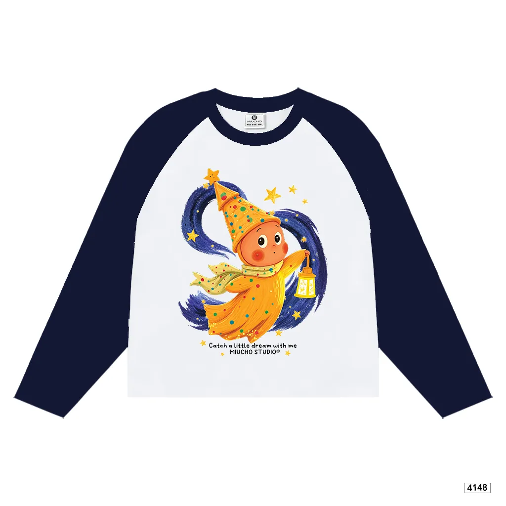Áo thun tay dài boxy phối raglan Twinkle đáng yêu Miucho 4148_thumbnail_8