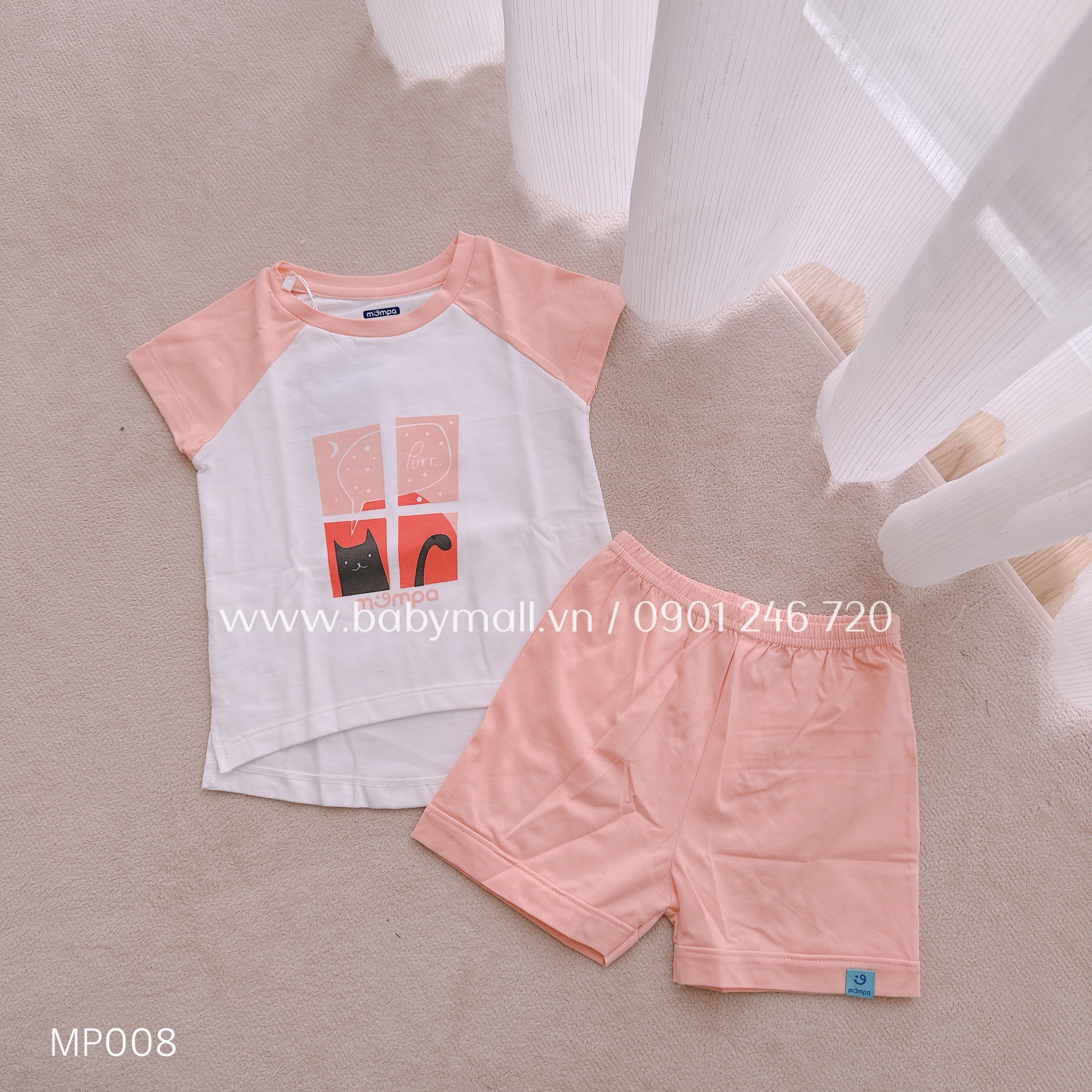 SALE 30% - Bộ Kids cộc bé gái Mompa