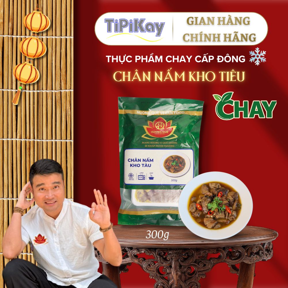 [Đông Lạnh] Chân Nấm Tàu (Chân Nấm Kho Tiêu) 300g TPCNKT300