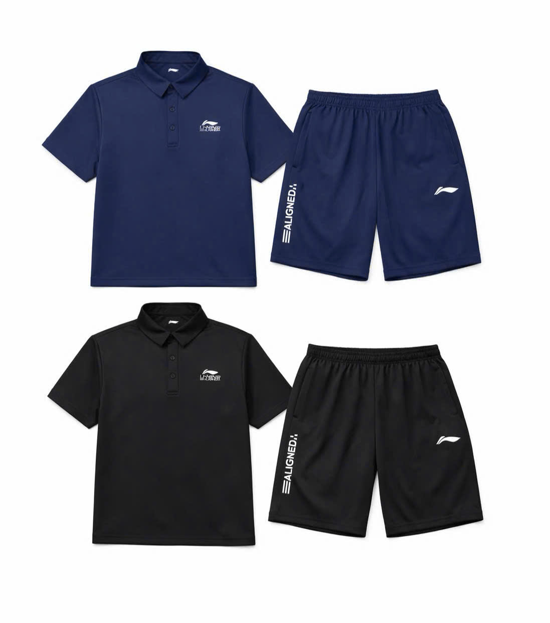 E425 BỘ CỘC POLO NAM LI NING 2 MÀU