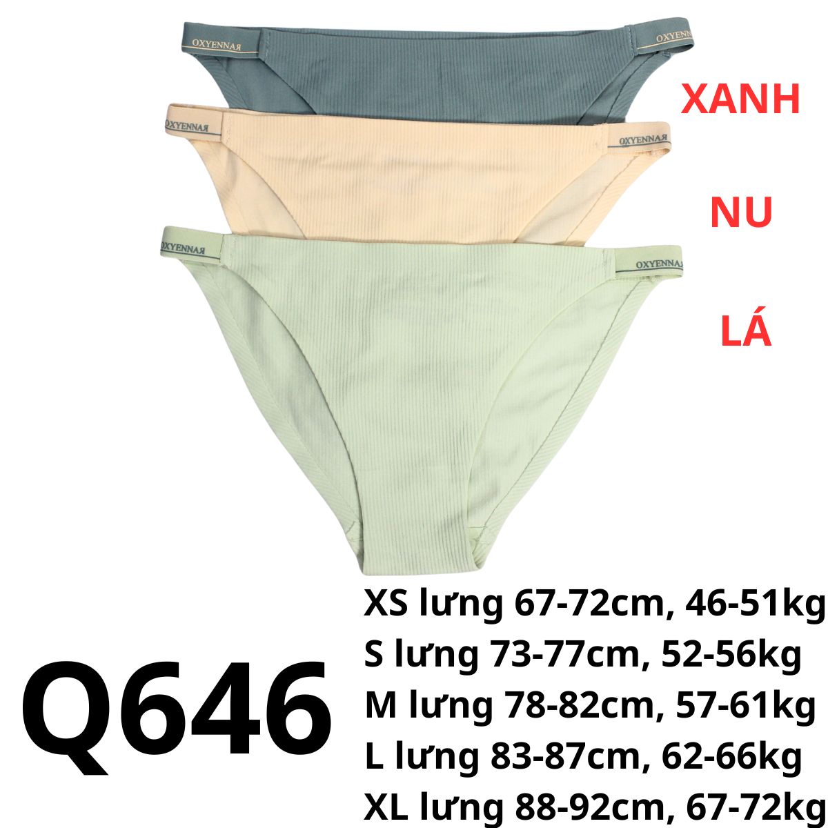 Q646- Quần chip dệt Oxy