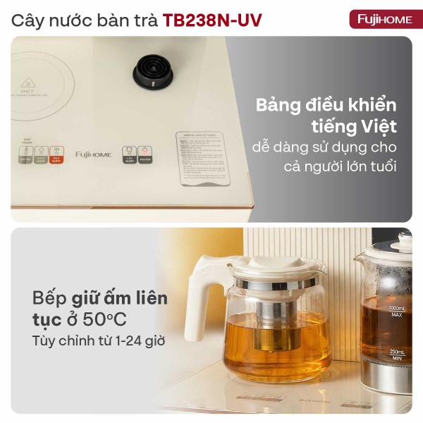 Cây nước bàn trà cao cấp có ngăn khử khuẩn UV TB238N-UV_thumbnail_6