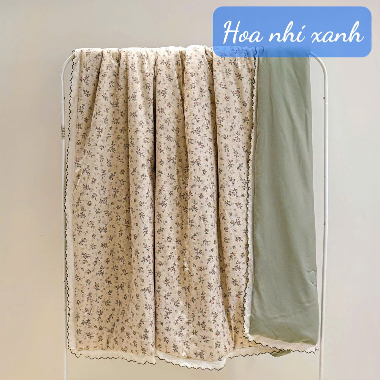 E471 CHĂN HÈ IN HOA VIỀN REN YOBOO ( 2m*2.3m )_thumbnail_4