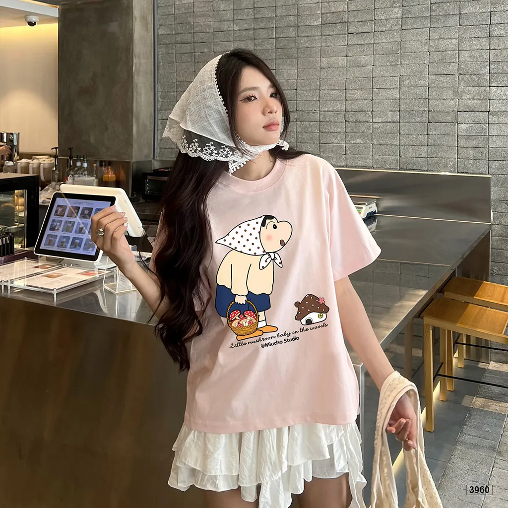 Áo thun boxy nữ phong cách đáng yêu Miucho 3960_thumbnail_5