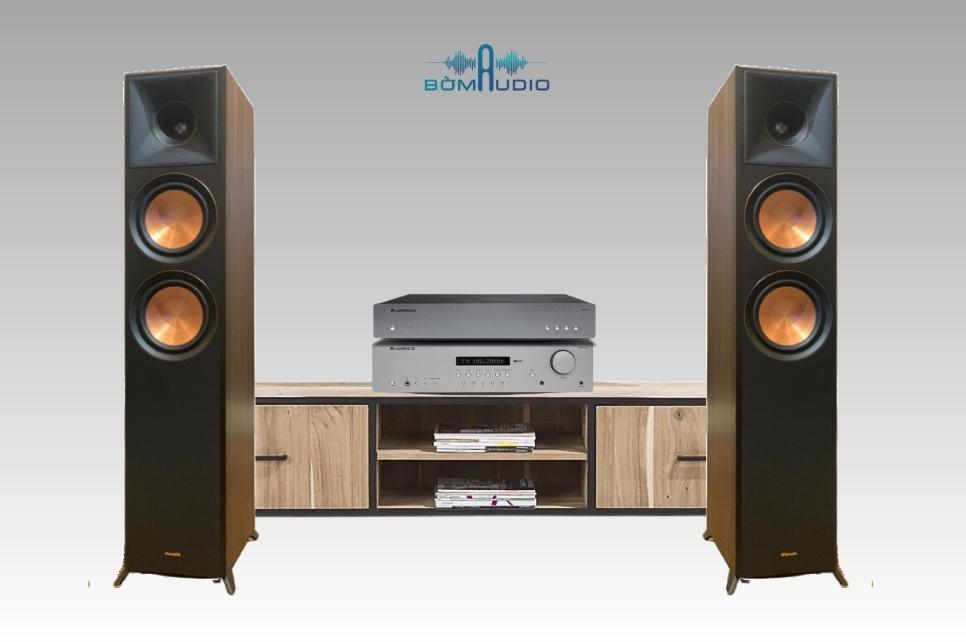 Combo Amply CAMBRIDGE AUDIO AXR100 + Network Player CAMBRIDGE AXN 10 + Loa Cột KLIPSCH 4000F
