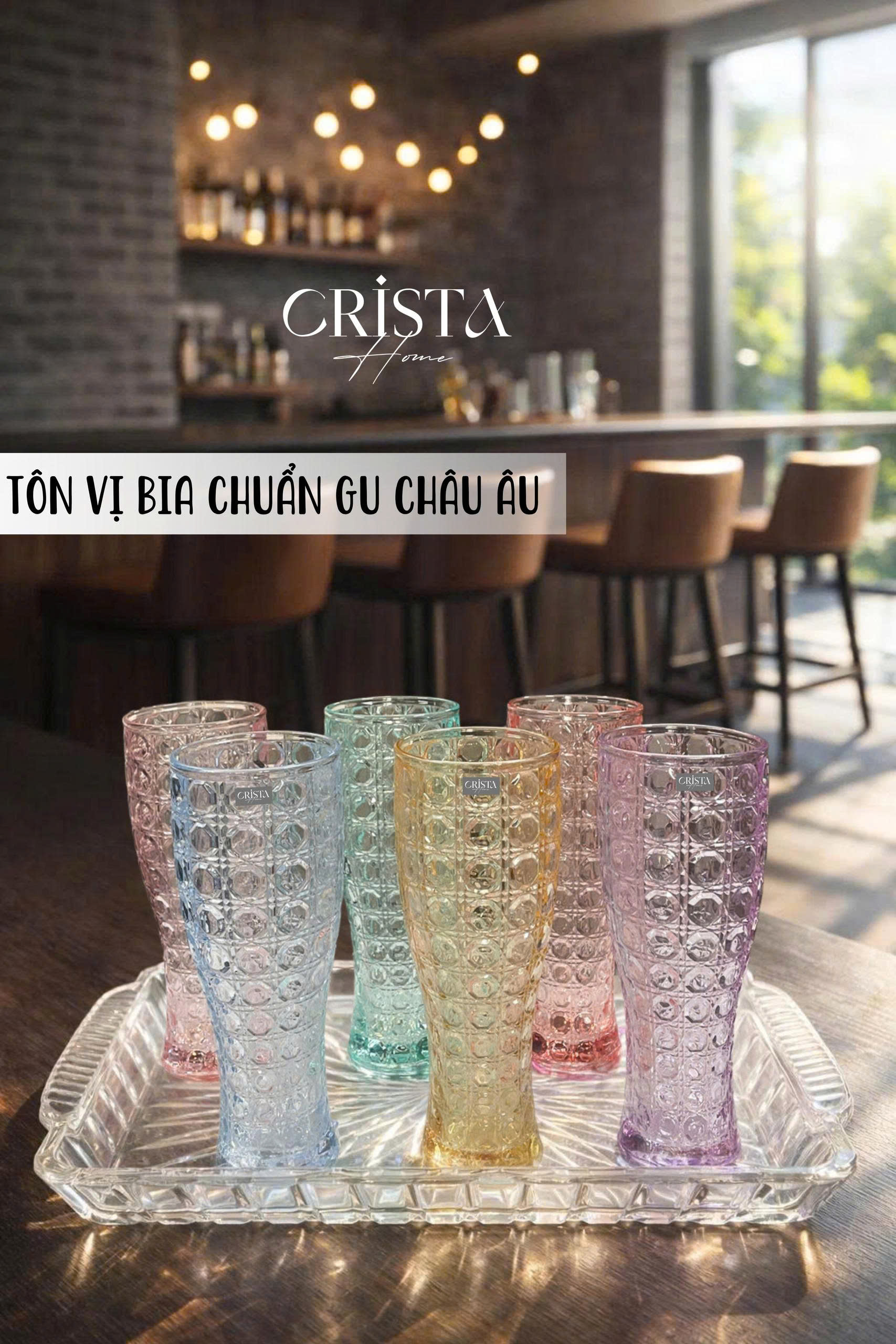 Set 6 ly bia thủy tinh vân pha lê nổi 440ml Crista Home_thumbnail_3