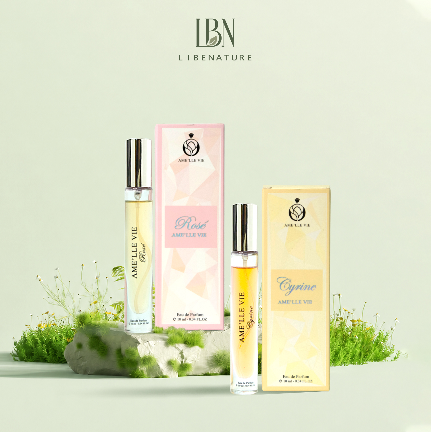 Combo 2 Chai Nước hoa Ame'lle Vie CYRINE & ROSÉ 10ml
