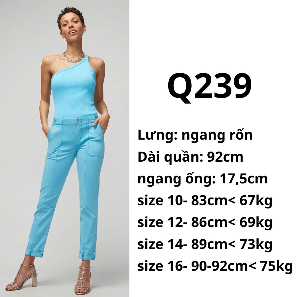 Q239- KAKI JEANS WH- XANH DƯƠNG