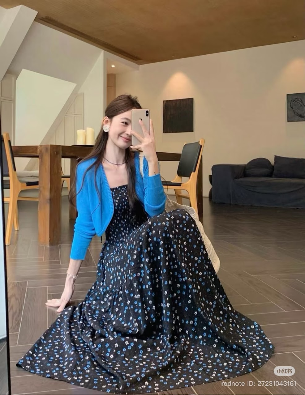 Lucas - Set váy hoa 2 dây dáng maxi + áo cardigan_thumbnail_5