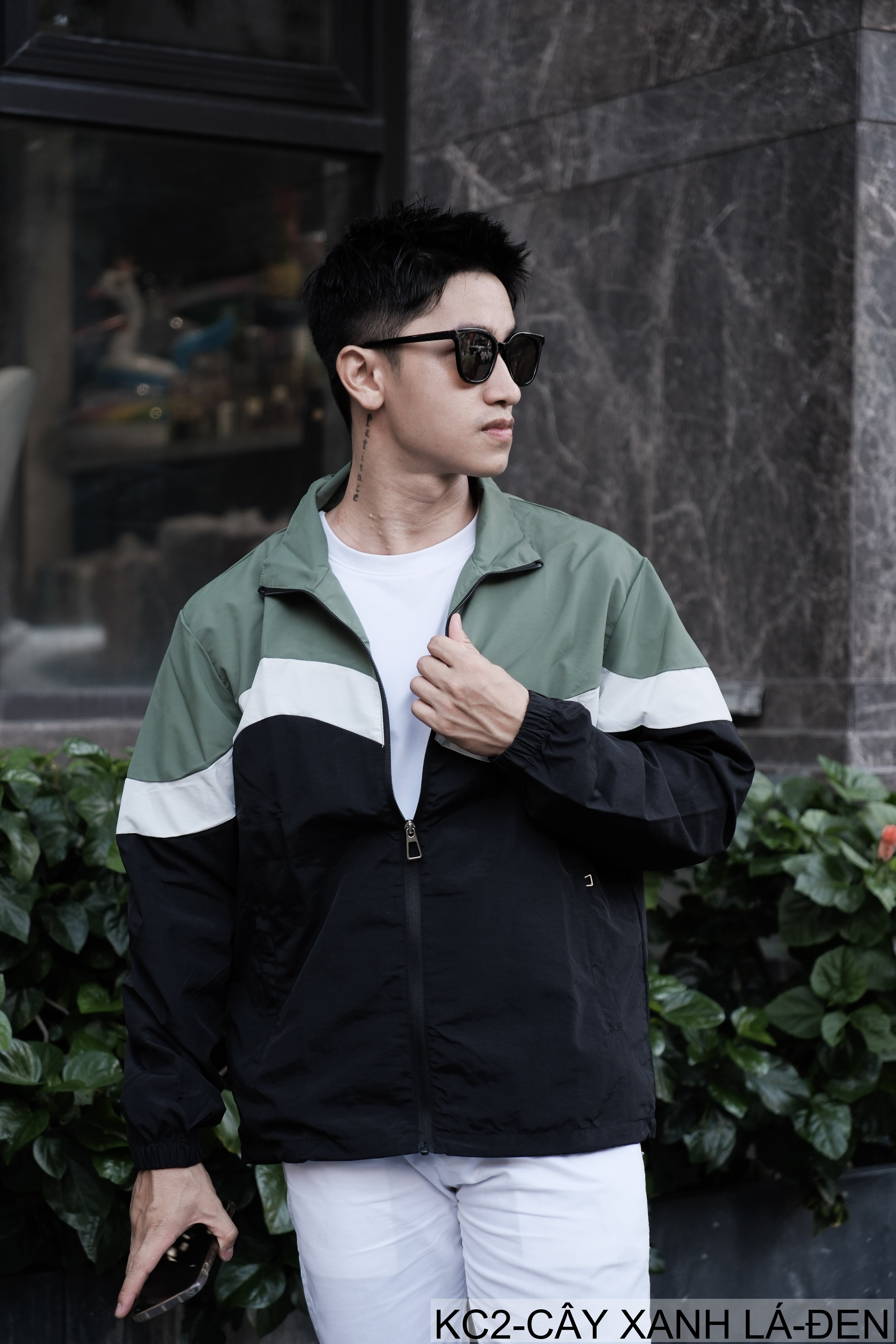 KC2 - Áo khoác nam phối màu thời trang cổ đứng phong cách thể thao xuân thu_thumbnail_12