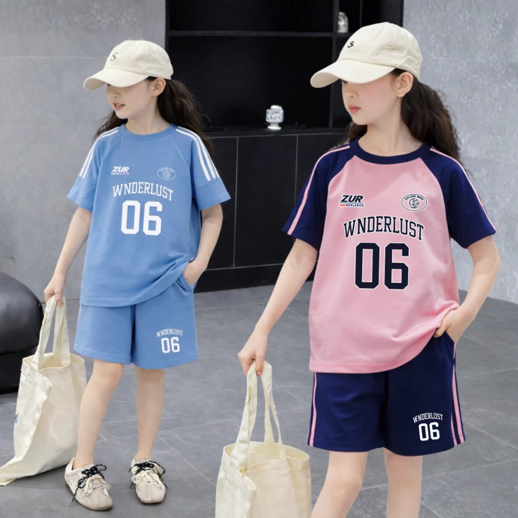 Set bộ bé gái phối viền hình số 6 WNDERLUST - Loza BF654