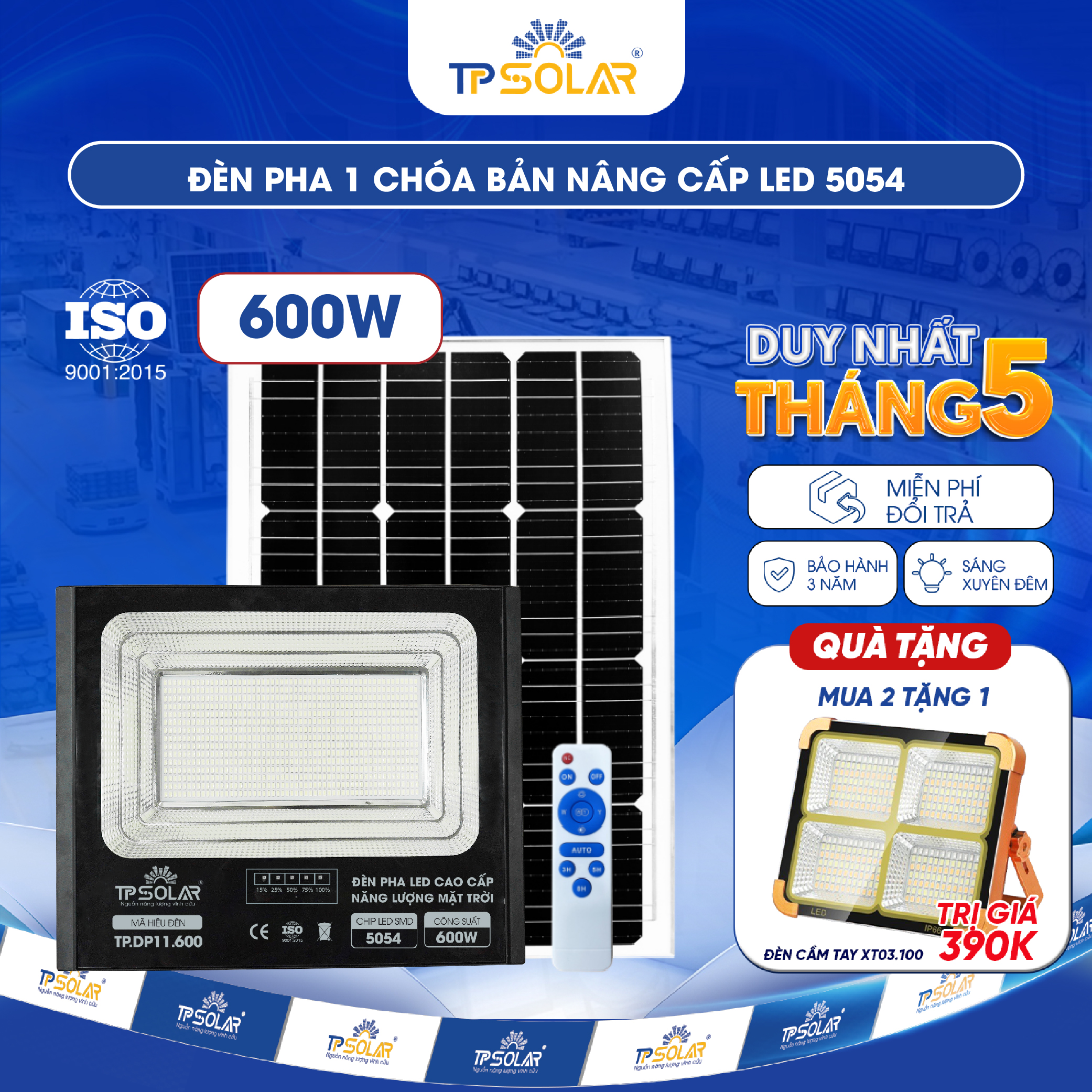 Đèn pha 1 chóa bản nâng cấp led 5054 năng lượng mặt trời TP.DP11_thumbnail_10