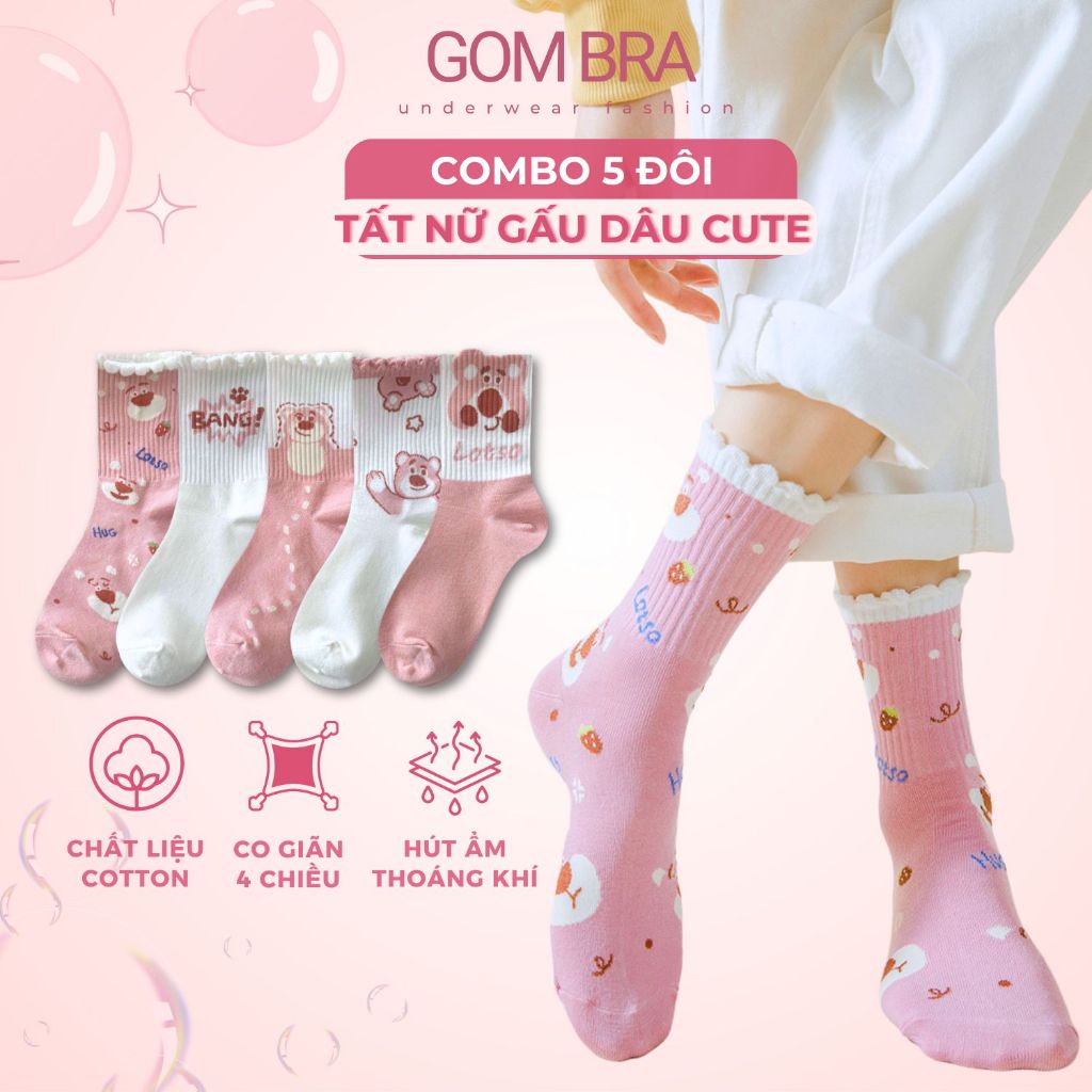 Set 5 đôi vớ nữ cao cổ ZH-151