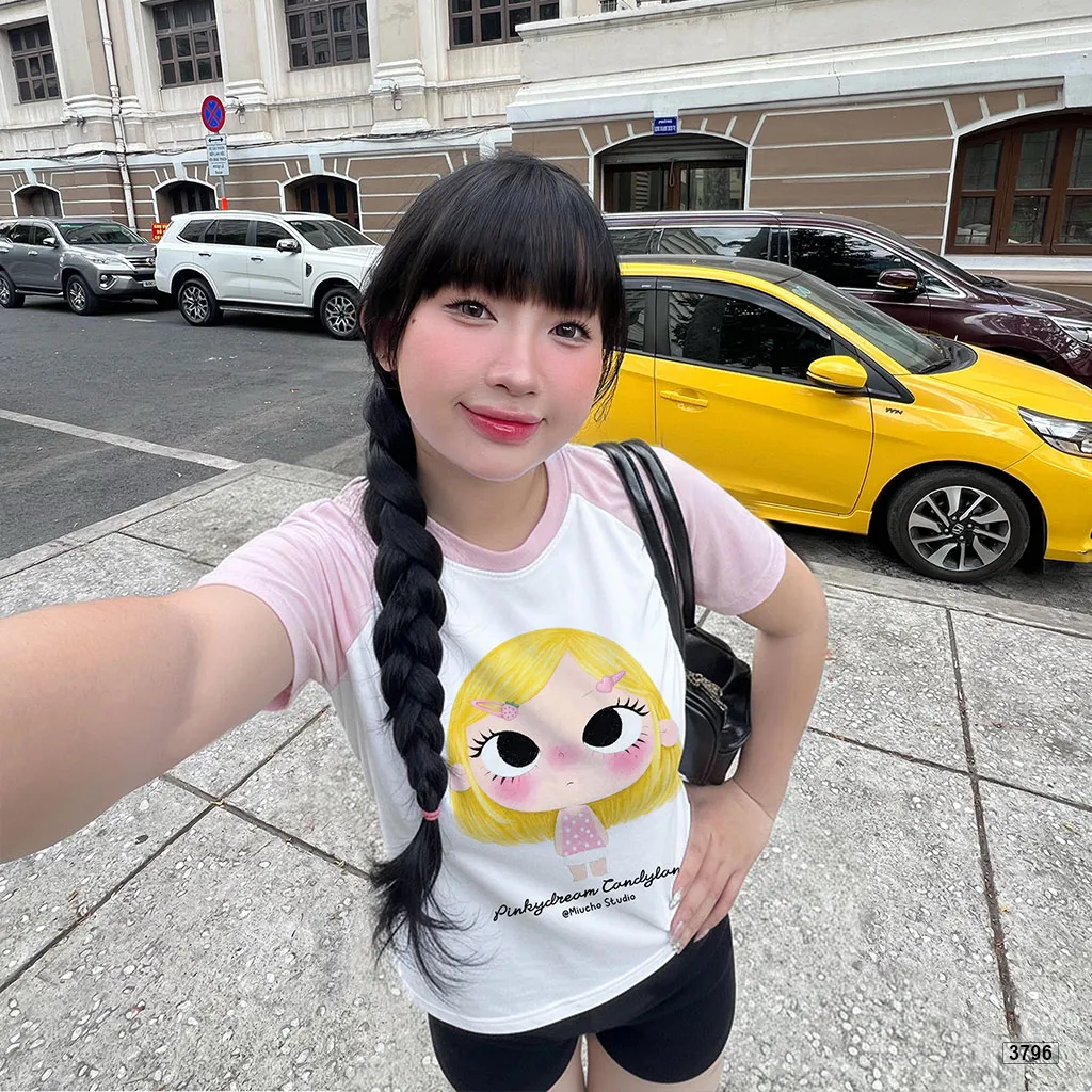 Áo thun nữ babytee raglan mix màu cute phong cách ulzzang dễ thương Miucho 3796_thumbnail_5