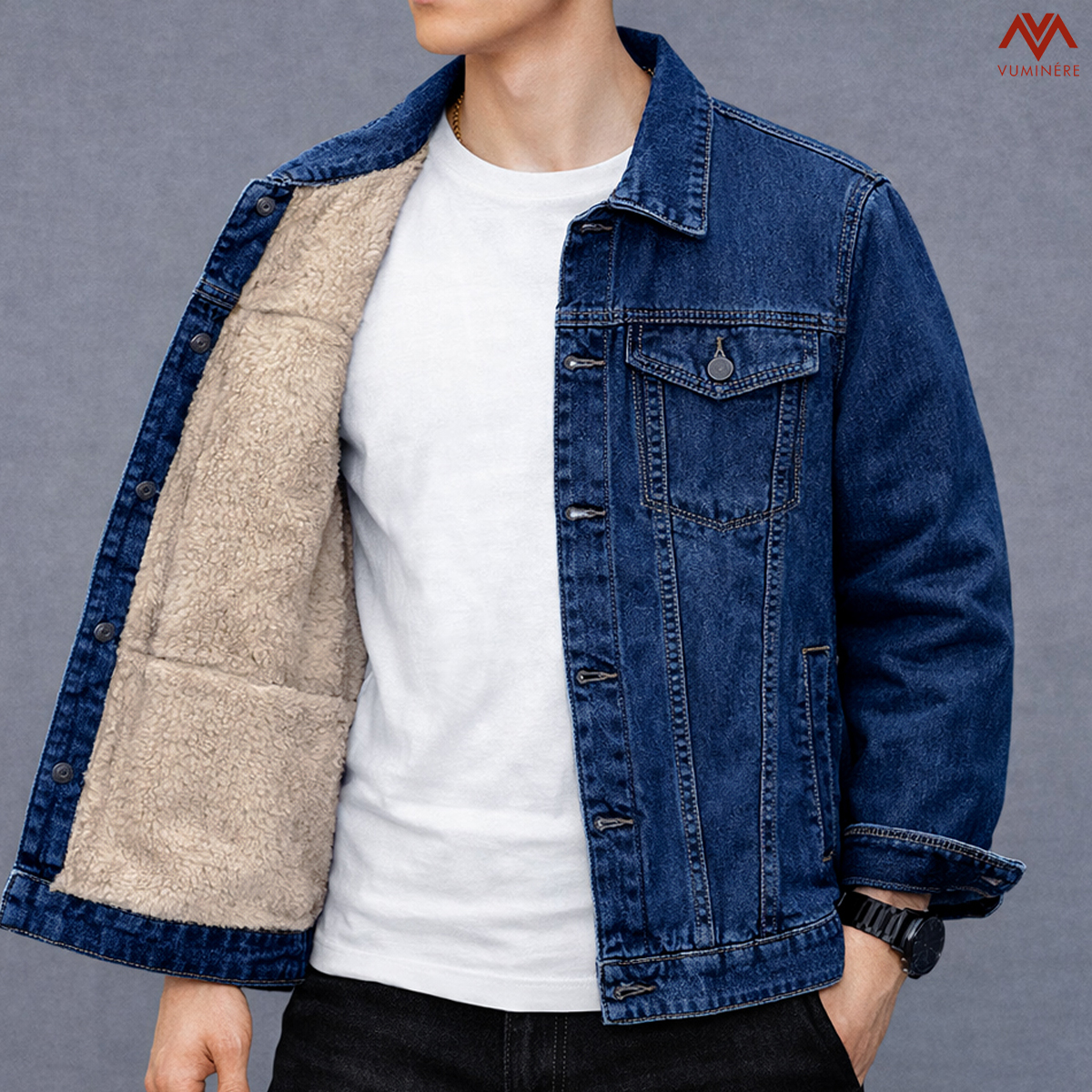 Áo khoác lót lông Jacket Jeans nam ( AV3 )_thumbnail_3