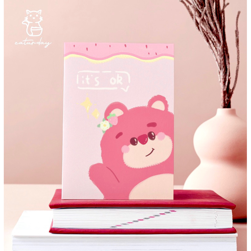 Giấy bao tập GẤU DÂU - LOTSO siêu đáng yêu - Giấy bóng dày chất lượng, hình in rõ nét, màu sắc tươi tắn
