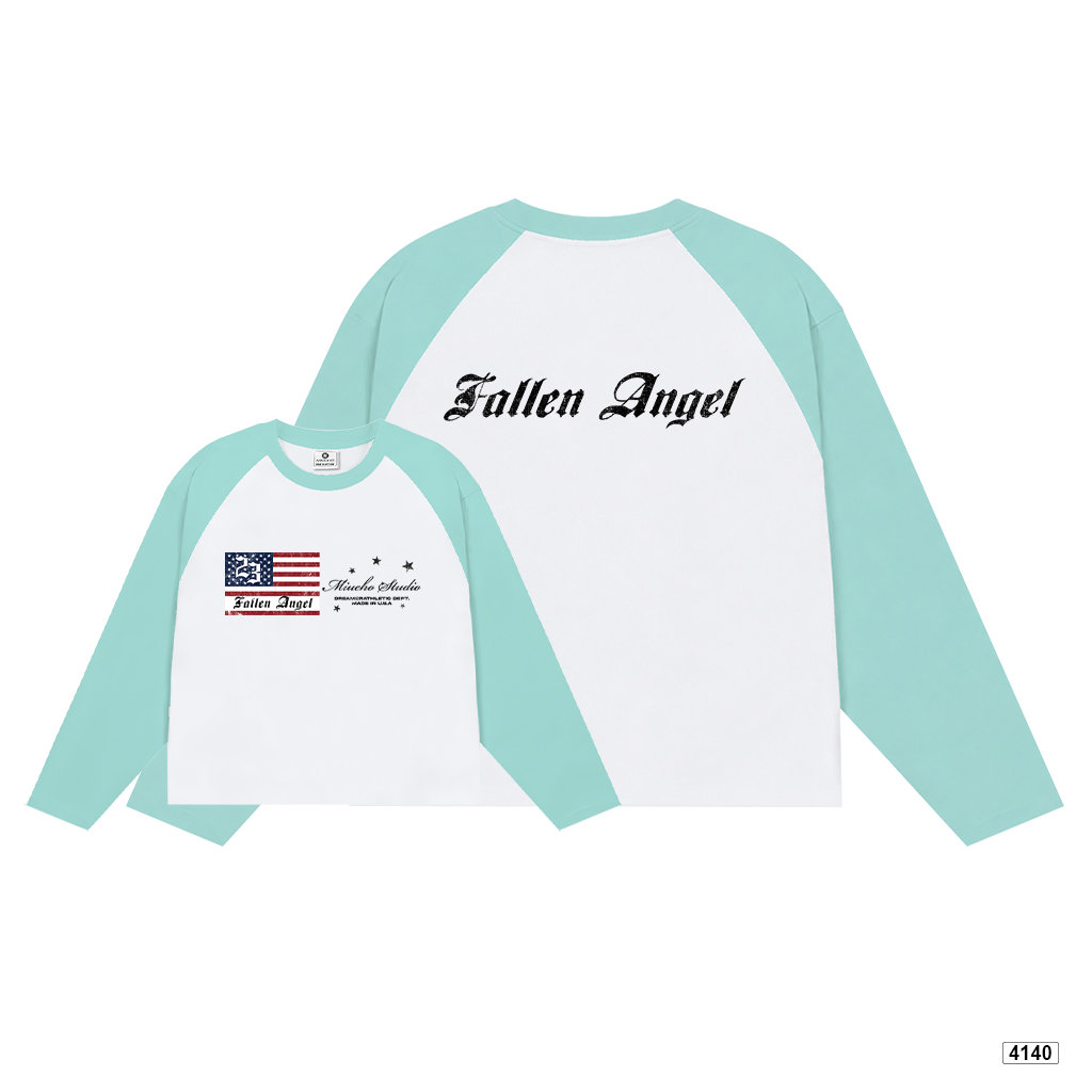 Áo thun tay dài raglan form boxy phong cách đường phố cá tính Miucho 4140_thumbnail_8