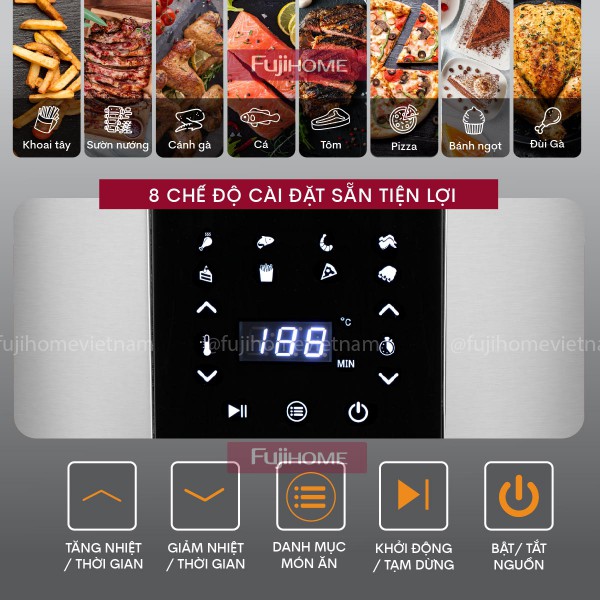 Nồi chiên không dầu Fujihome A10DG 10Lít -  Dung tích 10L_thumbnail_5