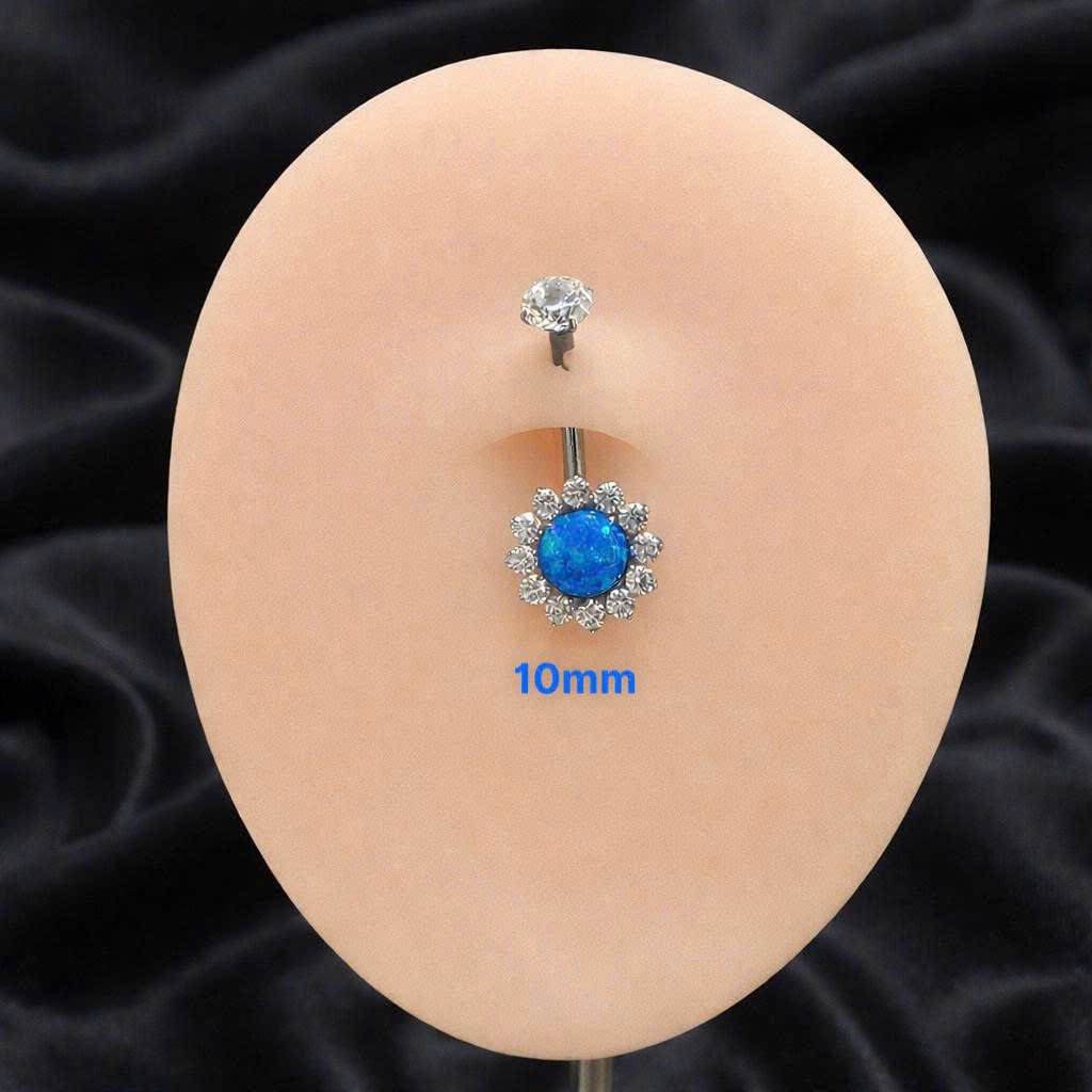 Rốn titan đá xanh opal viền kim cương 10mm_thumbnail_1