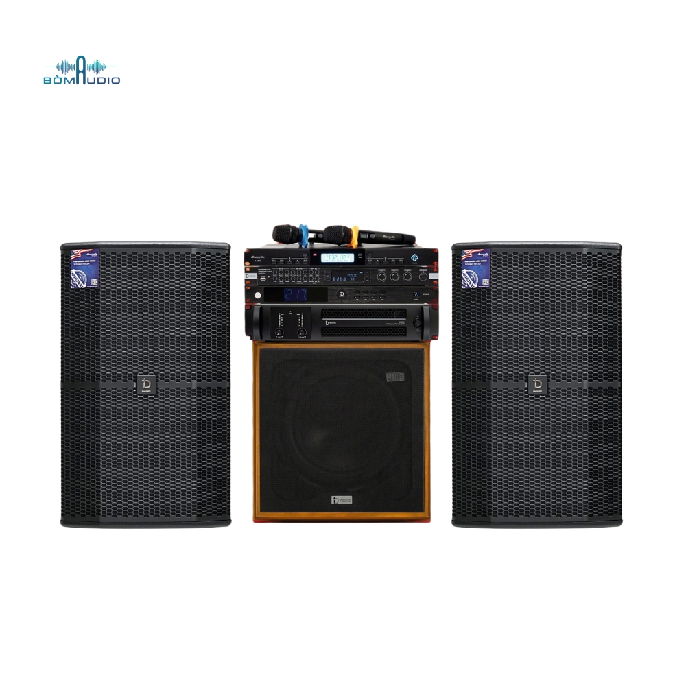COMBO CỤC ĐẨY DBACOUSTIC EA205 + VANG SỐ DBACOUSTIC KM320PLUS + MICRO DBACOUSTIC K4000 + LOA DBACOUSTIC KS312 G2 + LOA SUBWOOFER DBACOUSTIC KS312SA + QUẢN LÝ NGUỒN DBACOUSTIC SP600S - B332_thumbnail_0