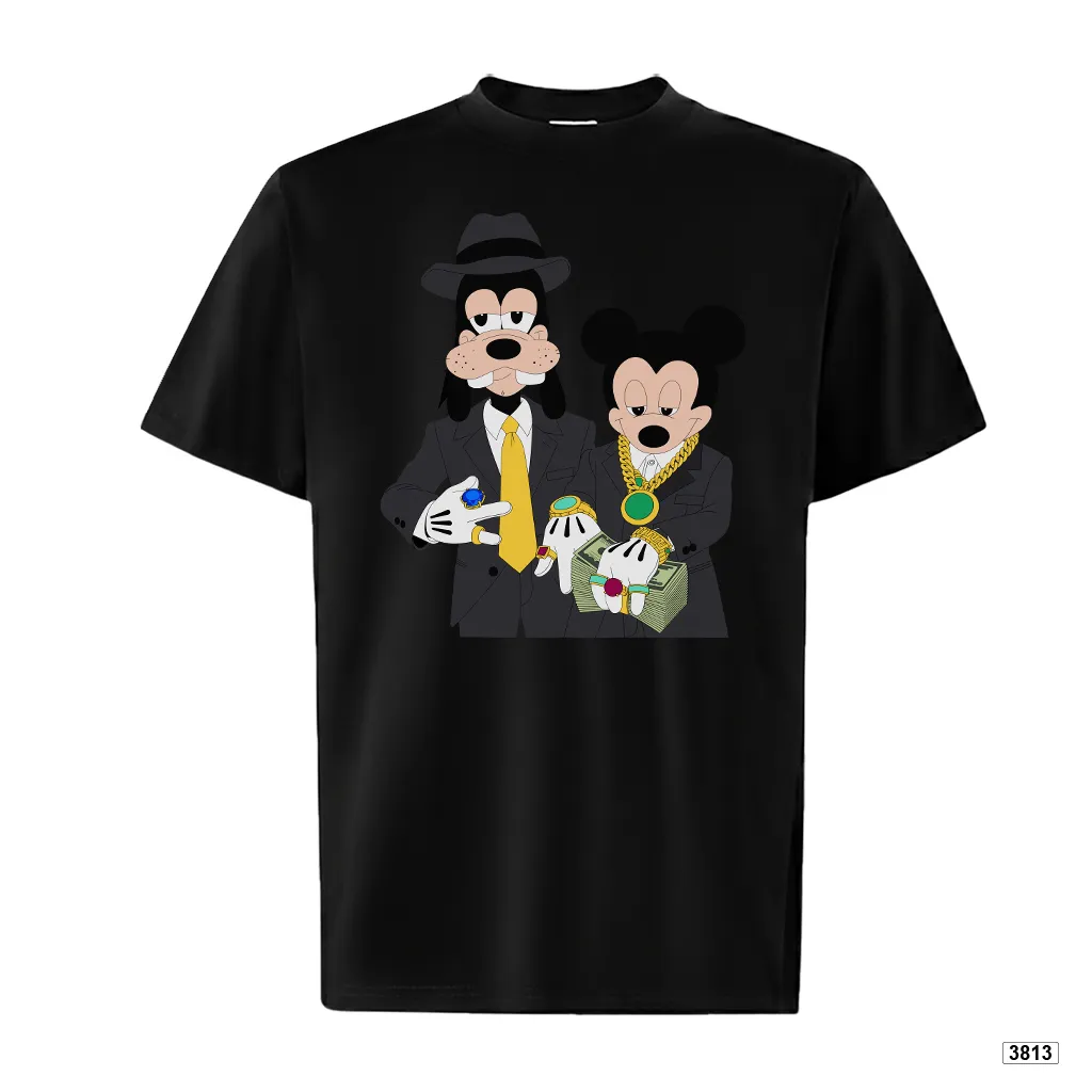 Áo thun form ôm dáng ngắn ATD3813 TeePrint tay ngắn vải cotton thoáng mát cổ tròn in mix_thumbnail_7