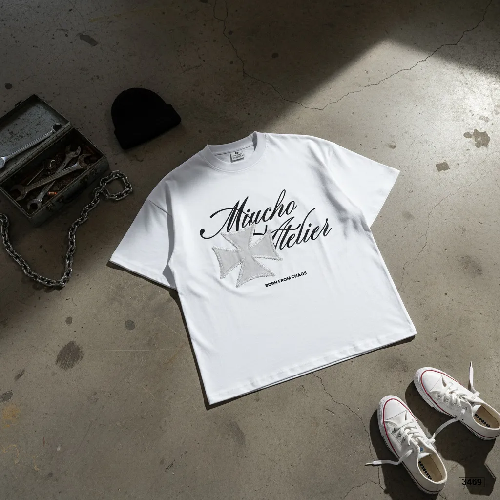 Áo thun boxy nam nữ dày dặn đứng form thiết kế cổ điển Miucho 3469_thumbnail_7